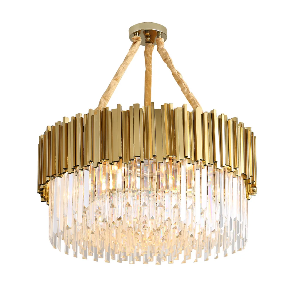 

2021 Modern Crystal Gold Chandelier Lighting LED Lamp Living Room Bedroom Decor Chandeliers Kitchen Island Indoor Light Fixtures