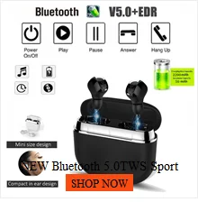 HIFI Wirless Bluetooth 5.0 Heavy Bass earphone Dual Dynamic Driver TF Card Earphone sport running in earphone#Y2Q