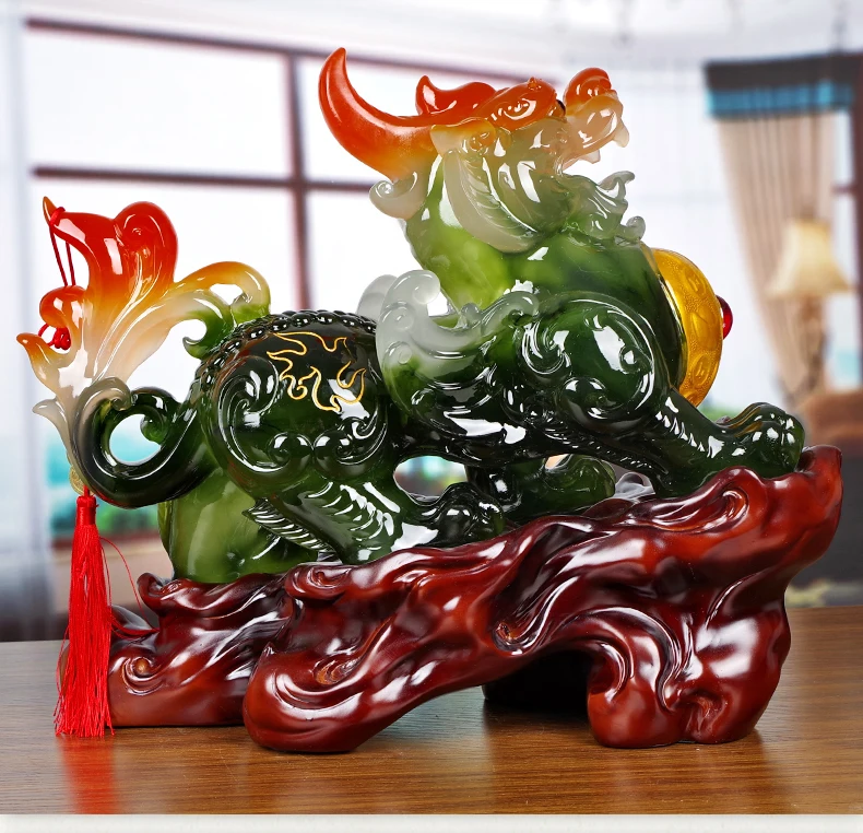 Billig Ornament 2021 Home Shop Unternehmen Talisman Bringen Reichtum Geld GUTE LUCK ZHAO CAI MÄNNLICHEN Drachen PI XIU FENG SHUI Talisman Statue