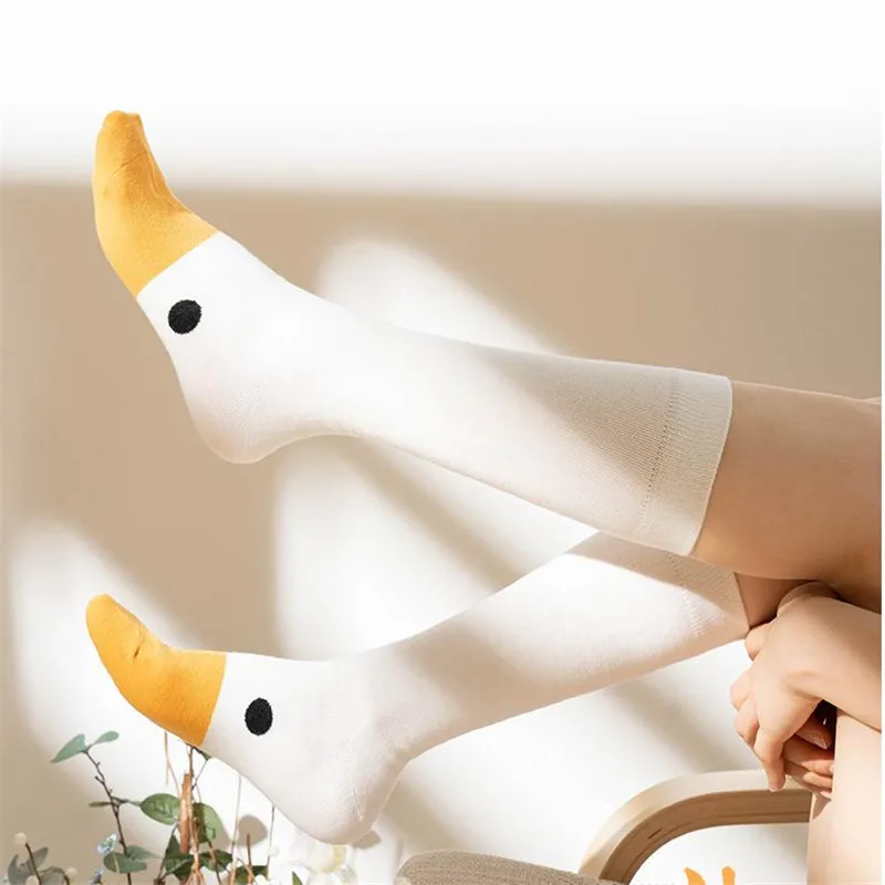Креативные женские носки новые модные Носки с рисунком гусиной головы милые