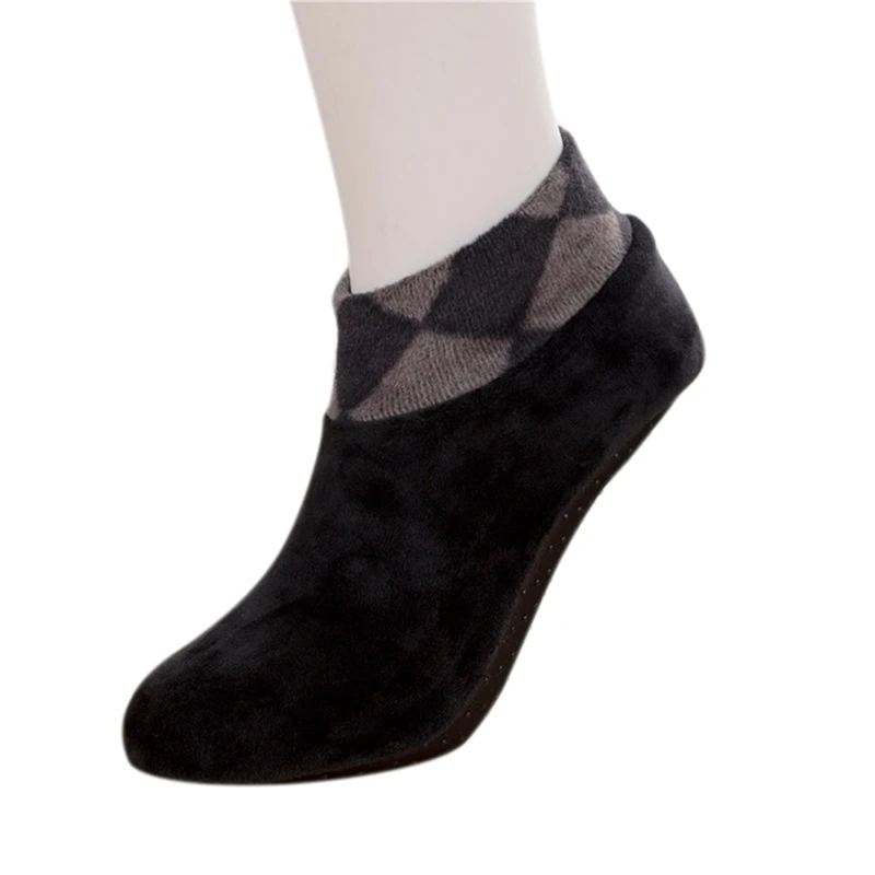 2019 г. мужские тапочки теплая Домашняя обувь нескользящие носки зимние мягкая