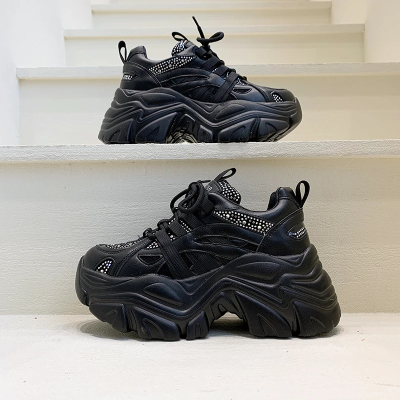 

Женские кроссовки с блестками, дизайнерские кроссовки на платформе, высокие спортивные кроссовки для тренировок, 2021