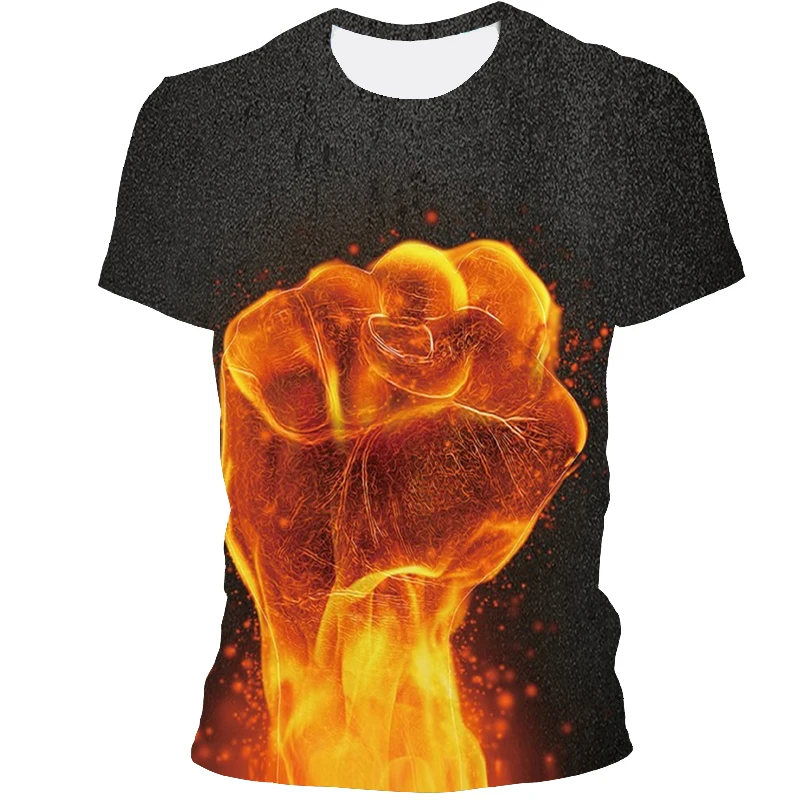 

2021 summer men's new Tekken 3d printed t-shirt fashion men's and women's oversized breathable landscape casual short-sleeved sh