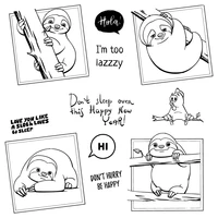 azsg cute sloth clear stamps for diy scrapbooking decorative card making crafts fun decoration supplies