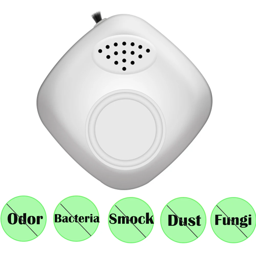 

Portable Air Purifier Smoke Purifier Mini USB Air Cleaner Negative Ion Generator Wearable Low Noise Air Freshener Home Purifier