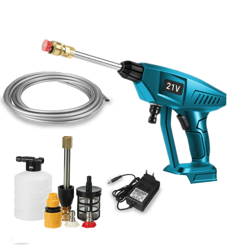 Pаспродажа Беспроводной водяной пистолет высокого давления для автомойки, портативный генератор пены высокого давления, моющий насос для Makita, батарея...