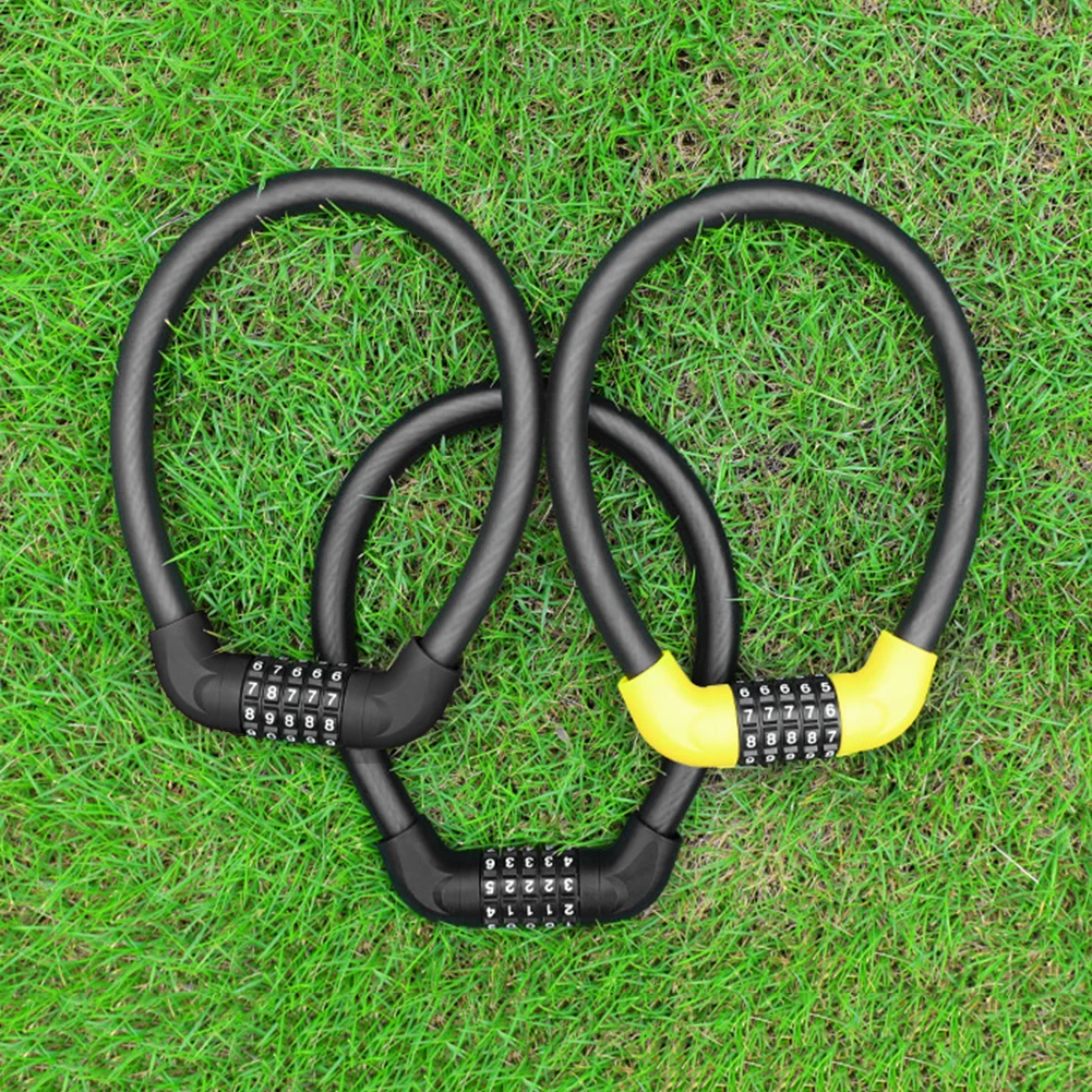 

Universal 5-Digit Code MTB Bike Security Combination Locks Motorcycle Scooter Anti-Theft Steel Wire Lock Cycling Accessories