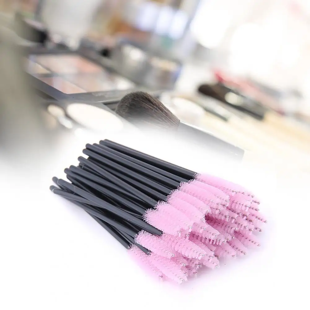 

50Pcs Women Beauty Makeup Waterproof Plastic Disposable Eyelash Brushes for Daily Life кисти для макияжа
