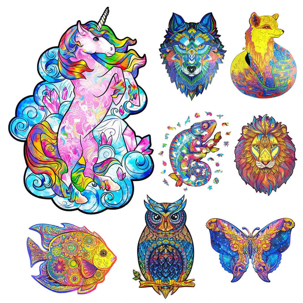 Деревянные пазлы сделай сам для детей деревянные кусочки уникальной формы