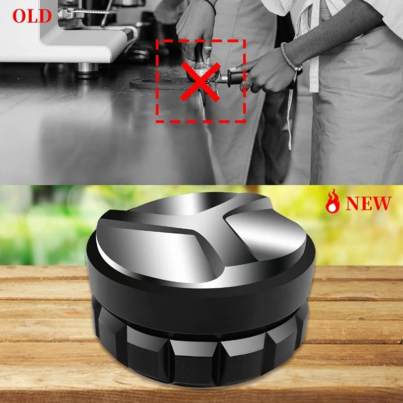 

58mm Coffee Distributor,Espresso Distribution Tool/Leveler with Silicone Tamper Mat,Portafilter Adjustable Depth