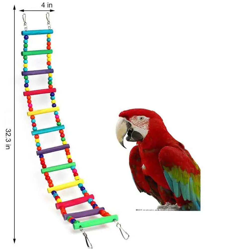3 пакеты большой Попугай Птицы игрушки качели жевательные с колокольчиками для