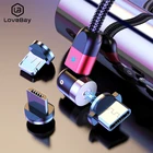 Магнитный кабель LOVEBAY 540 USB, Micro USB, для быстрой зарядки, магнитный кабель Type-C для Xiaomi mi 9, oppo, Huawei, Samsung S10, S9 +