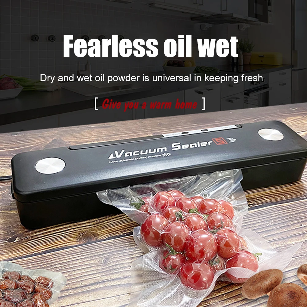

Kitchen Vacuum Food Sealer 220V/110V Automatic Commercial Household Food Vacuum Sealer Packaging Machine Include 10Pcs Bags New