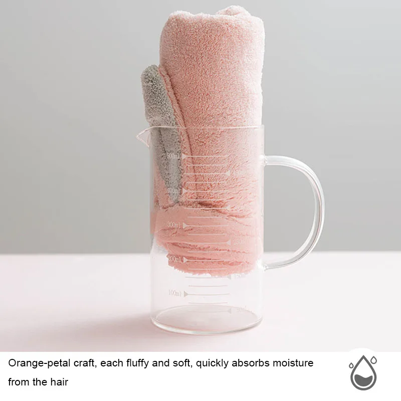 

Super Absorbent Shower Dry Hair Towel Quick-drying Women Girls Microfiber Dry Hair Hat Turban Hair Cap Head Wrap Bathroom Towels