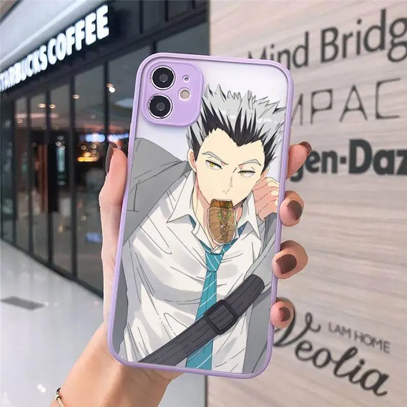 

Kotaro Bokuto haikyuu anime manga Phone Case matte transparent For iphone 7 8 11 12 plus mini x xs xr pro max cover