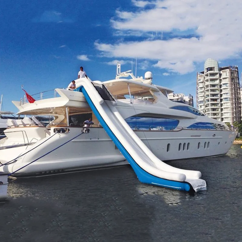

factory Commercial Water Play Equipment Inflatable Water Yacht Slide/Inflatable Dock Slide For Boat
