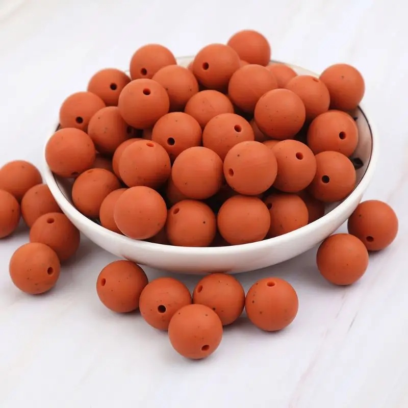

20pcs Silicone Loose Beads Teething Beads DIY Chewable Teether For Infant Baby