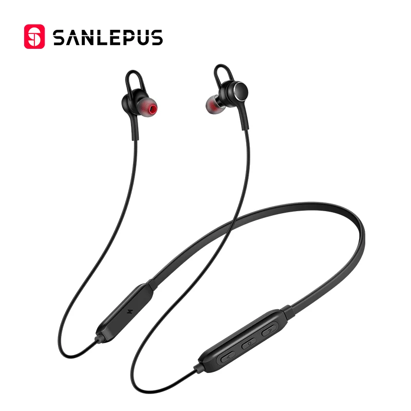 SANLEPUS D02, Беспроводные спортивные наушники, Bluetooth наушники, 5,0, гарнитура, свободные руки, наушники для iPhone, Xiaomi, huawei, samsung - Цвет: D02 Black