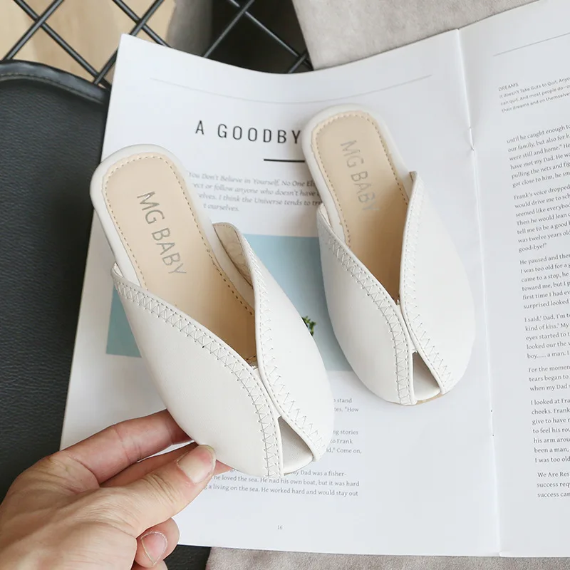 Открывающиеся тапочки V образной формы для девочек летняя пляжная обувь детская