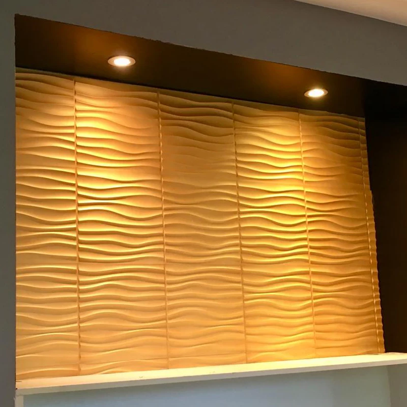 4 шт. 50 см декоративная 3D настенная панель волна Алмазный дизайн не самоклеящаяся