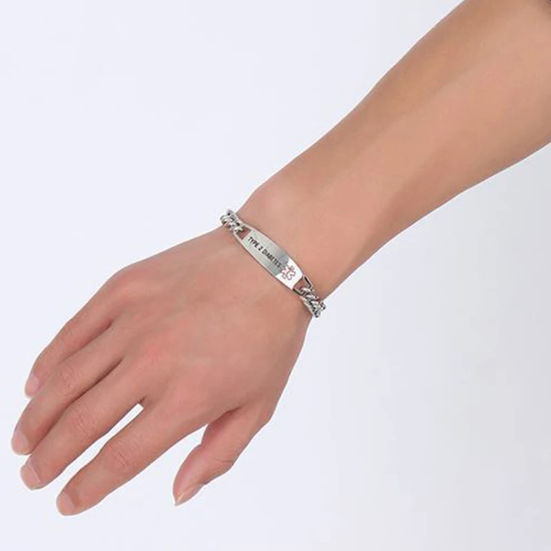 Браслет мужской из нержавеющей стали модная цепь на руку медицинский знак в