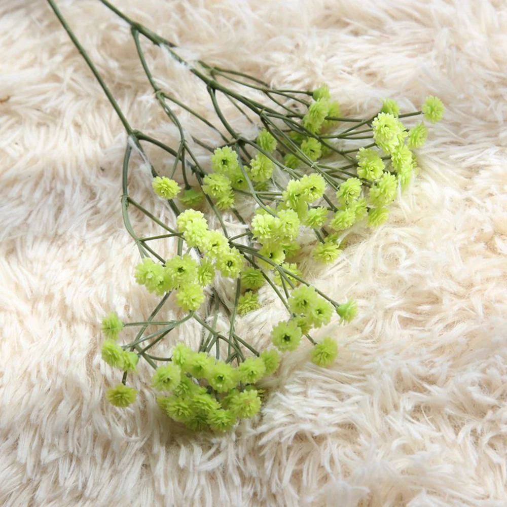 

White Artificial Flowers Cherry Blossoms Gypsophila Fake Plants DIY Wedding Bouquet Vases for Home Decor Faux Christmas Branch