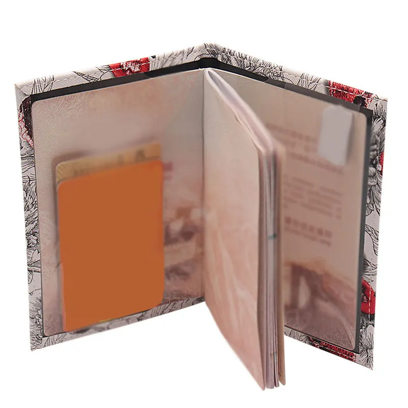 

Butterfly Printing PU leather Card Holder New Fashion Passport Wallet Organizer Passport Cover Holder Waterproof Protect Cover