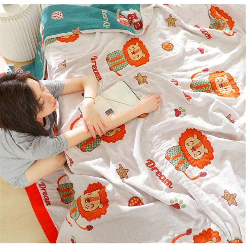 للبيع 150x200 سنتيمتر 200x230 سنتيمتر الصيف بطانية مكيف الهواء غرفة الكبار قيلولة الشاش القطن النوم بطانية المفرش