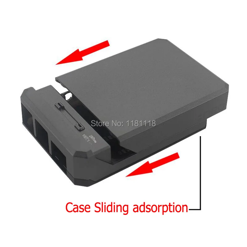 Чехол слайдер из алюминиевого сплава для Raspberry Pi 4 model B с магнитной присоской pi