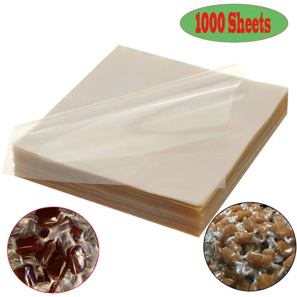 1000 штук прозрачная целлофановая квадратная обертка рулон карамельных конфет