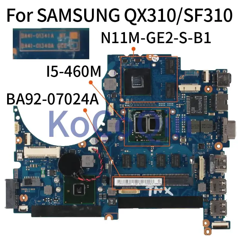 Материнская плата для ноутбука SAMSUNG QX310/SF310 материнская BA41-01341A BA92-07024A HM55 DDR3 |