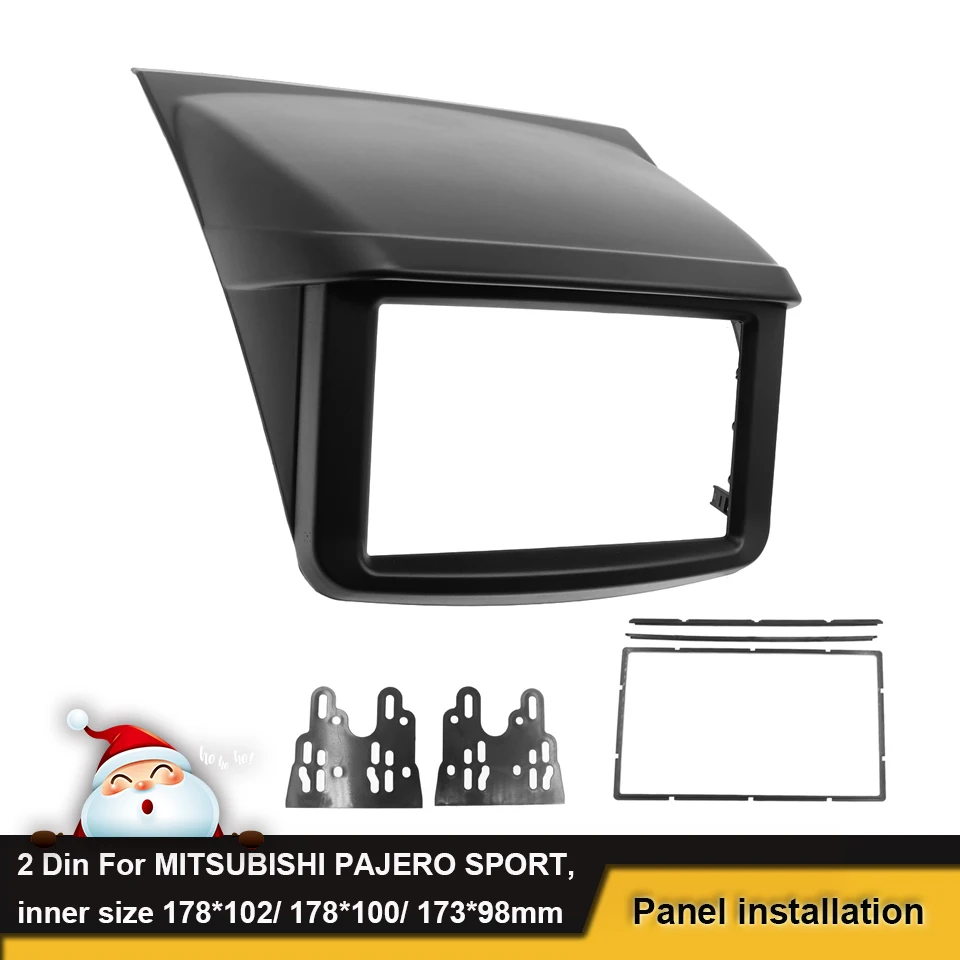 

2 Din Car Radio Fascia For MITSUBISHI PAJERO SPORT Stereo Frame Panel Plate Mounting Dash Installation Bezel Trim