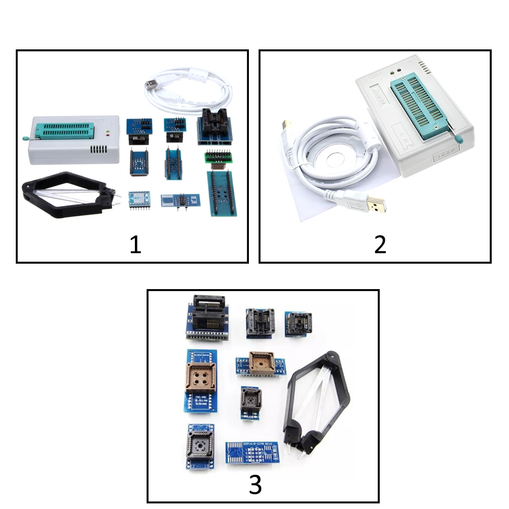 Фото Мини TL866II Pro USB BIOS Универсальный программатор комплект с 9 шт адаптер|Детали и