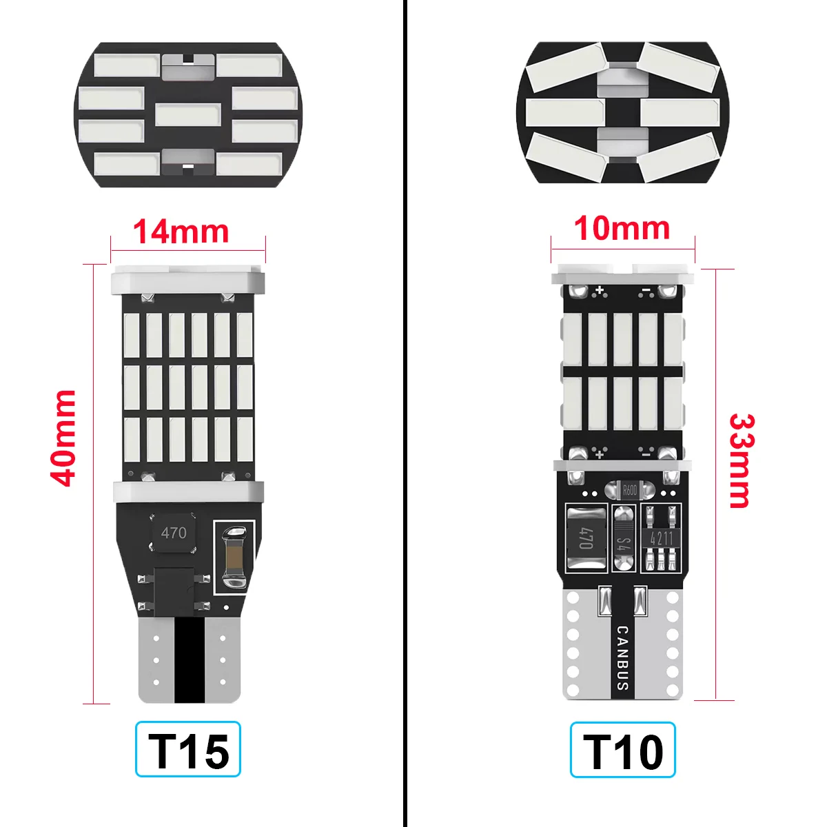 Светодиодная лампа Canbus T10 W5W 194 T15 W16W 50 шт./лот оптом | Автомобили и мотоциклы