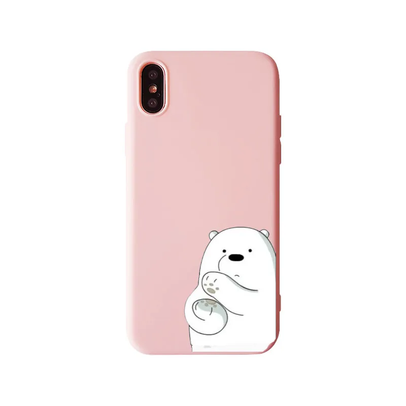 TPU Роскошный мягкий ТПУ чехол для телефона для iPhone 11 11Pro X XS MAX XR 5 5S SE 6 6s, 7, 7 plus, 8, 8 plus, в мультяшном стиле, мы вся правда о медведях крышка - Цвет: TPU
