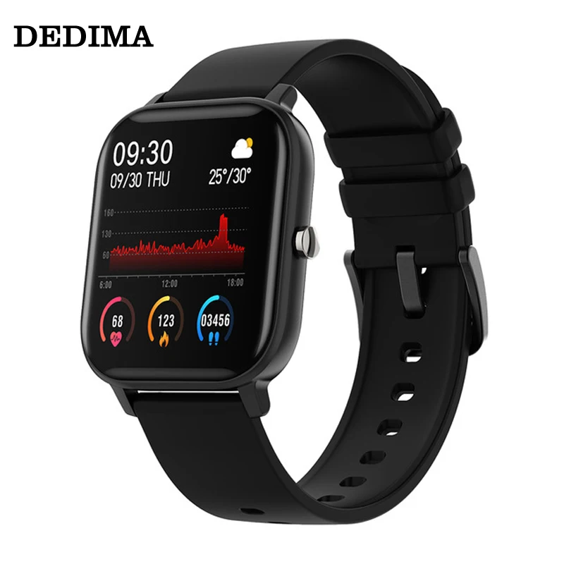 DEDIMA 1.4 inch Smart Watch Men Full Touch Fitness Tracker Blood Pressure Smart Clock Women GTS Smartwatch for Android iOS