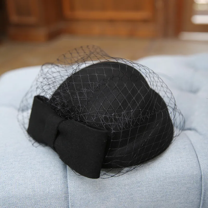 Элегантные вуалетки шляпы чистая австралийская шерсть английская шапка панцирь