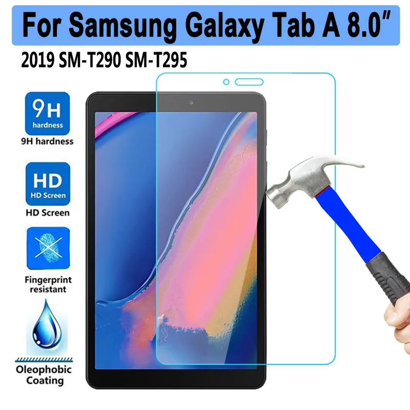 

9H Tempered Glass Film for Samsung Galaxy Tab A 8.0 2019 T290 T295 T297 SM-T290 Tablet Screen Protective Glass Film Cover