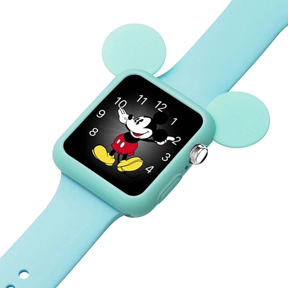 

Watch Cover Case For Apple Watch 6 4 3 2 1 5 40MM 44MM Serilabee MIc Key CUTE Mouse Protect Tpu Cases For Iwatch Series