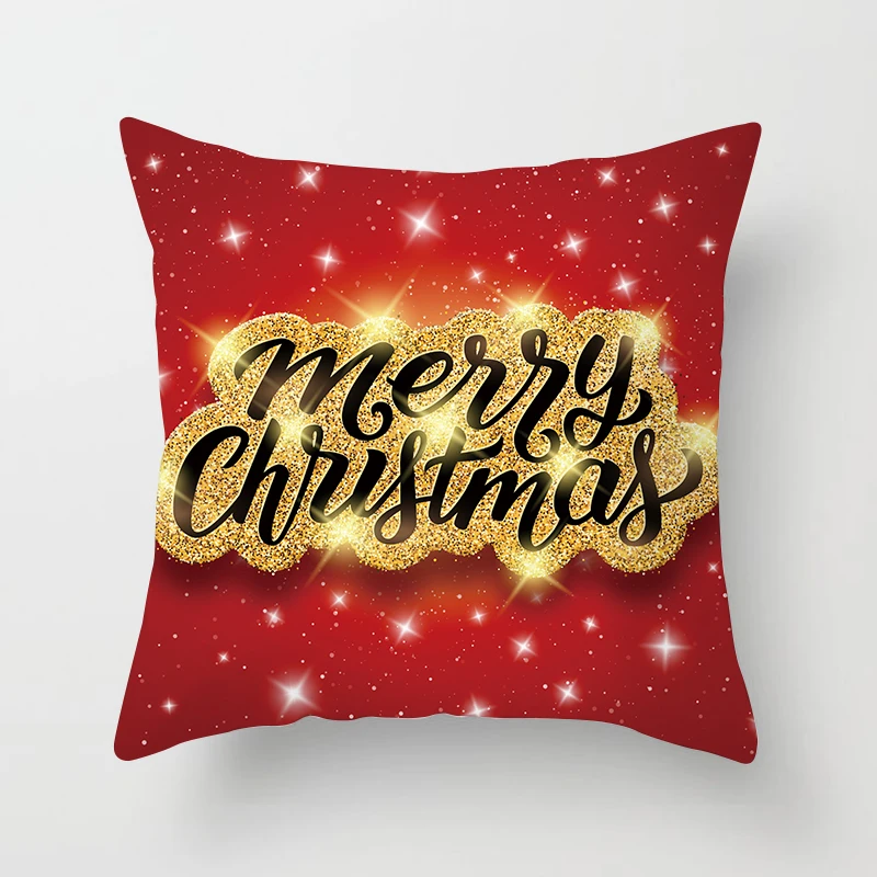 

2020 Christmas Elk Red Printed cushion covers 45*45 Pillowcases sofa cushions Pillow cases home decor pillow cover 0281