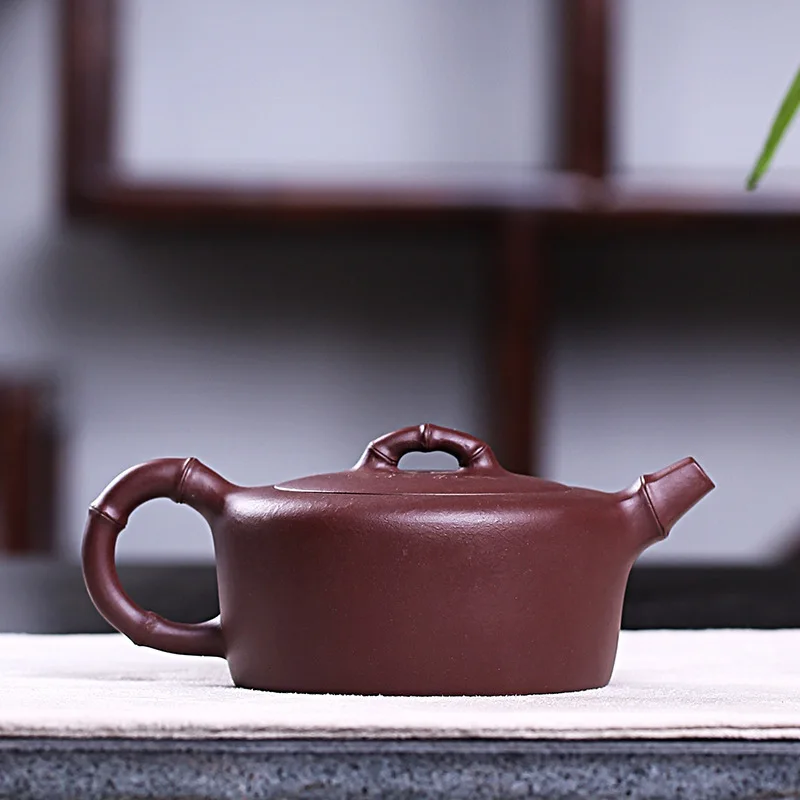 Необработанная руда чистый ручной аутентичный бамбуковый праздничный чайник Huang