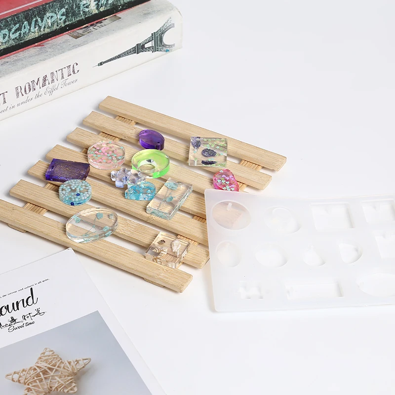 12 видов конструкций силиконовые формы для литья под давлением ди смолы ювелирные