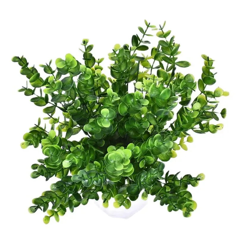

G Artificial Eucalyptus Leaves Fake Plants For Home Office Wedding Decoration Supply Environmentally Friendly No Smell