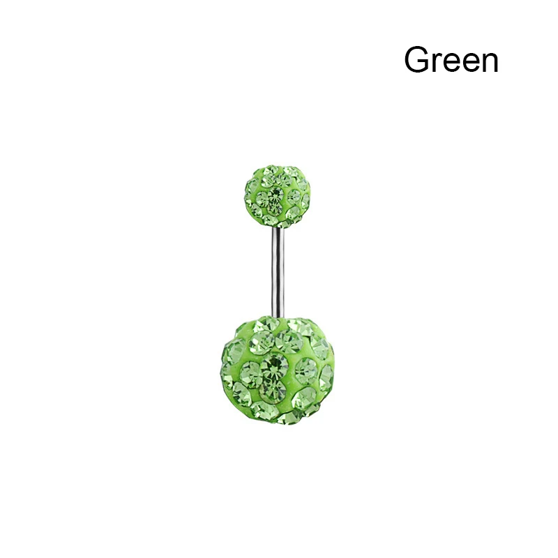 

Crystal Rhinestone Woman Navel Belly Button Ring Pircing Surgical Steel Real Belly Piercing Navel Bar Body Jewelry