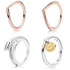 4 стиль для женщин Серебряный Цвет кольца ювелирные изделия с розовым золотом стрелка золотой кулон любовь кольцо для женщин ювелирные изделия