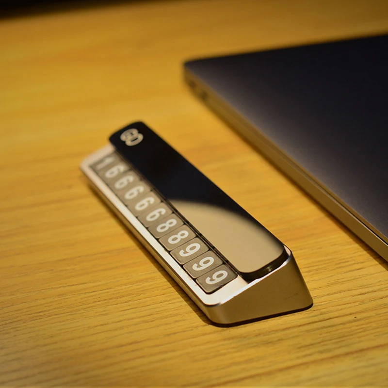 

Metal Car Temporary Parking Card Telephone Number Holder Mobile Phone Number Plate Auto Parking Card in the Car Styling Stickers