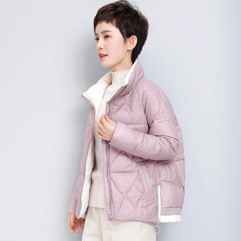 Женский пуховик со стоячим воротником новинка 2019 Модный повседневный | Женская