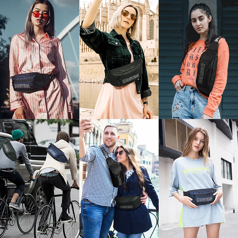 Running Bag Fashion Fanny Wait Pack Men Women Pockets For Airpods Phone Pouch Running Belt Outdoor Sports Waist Bag Waterproof