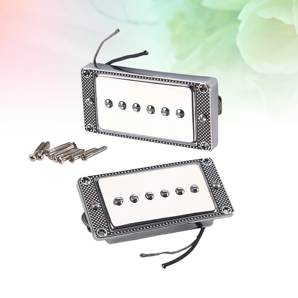 

Black Dot Frame Base Guitar Sealed Humbucker Pickups for LP Electric Guitars with Mounting Screws GMC91 (White)