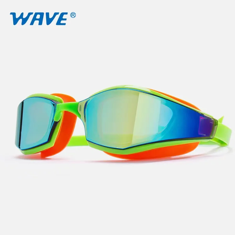 

TaoBo оригинальный волна Взрослые плавательные очки Анти-туман Заглушки для ушей, зажим для носа с гальваническим покрытием Водонепроницаемый силиконовые очки для плавания